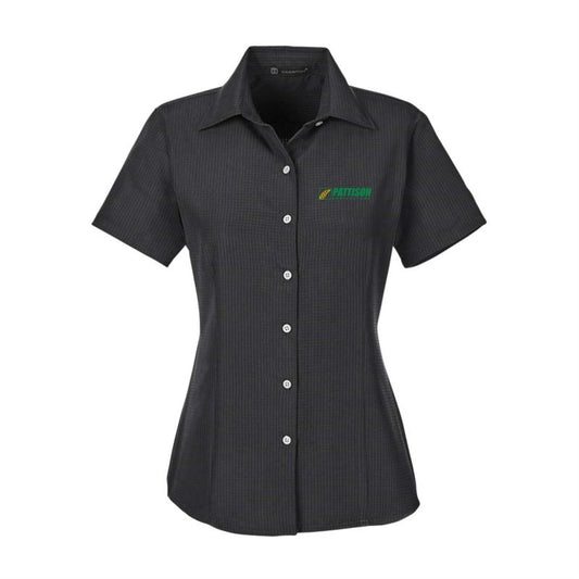 Ladies Harriton Barbados Textured Camp Shirt
