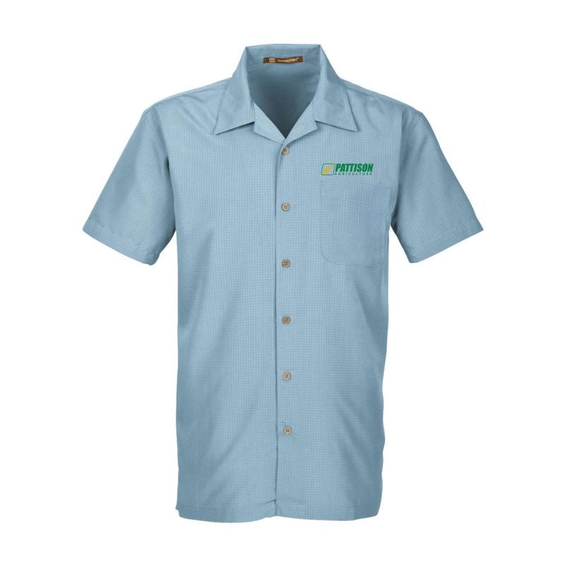 Men's Harriton Barbados Textured Camp Shirt