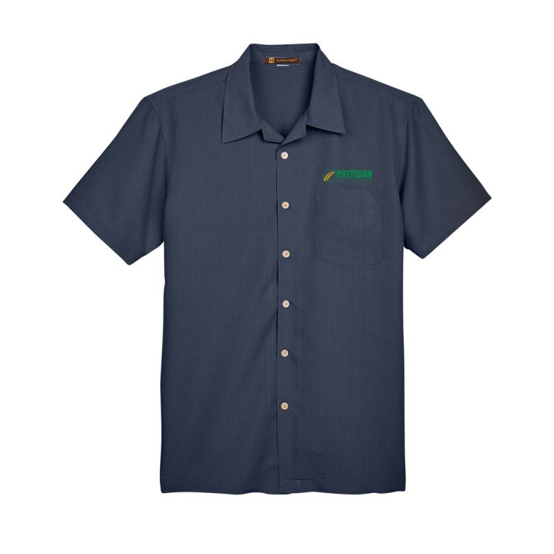 Men's Harriton Barbados Textured Camp Shirt