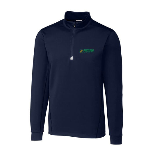 Men's Tall Cutter & Buck Traverse Stretch Eco Quarter Zip Pullover