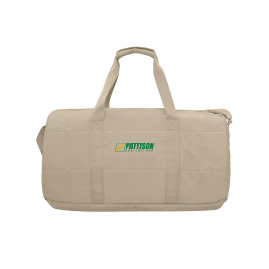 Koi Matte Quilted Barrel Duffle