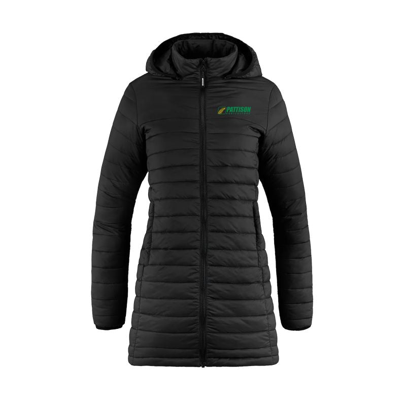 Ladies Glacier Bay Full Length Puffy Jacket w/ Detachable Hood