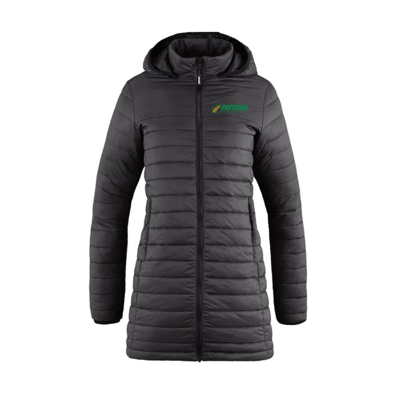 Ladies Glacier Bay Full Length Puffy Jacket w/ Detachable Hood