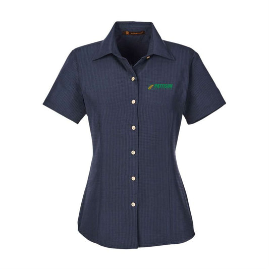Ladies Harriton Barbados Textured Camp Shirt