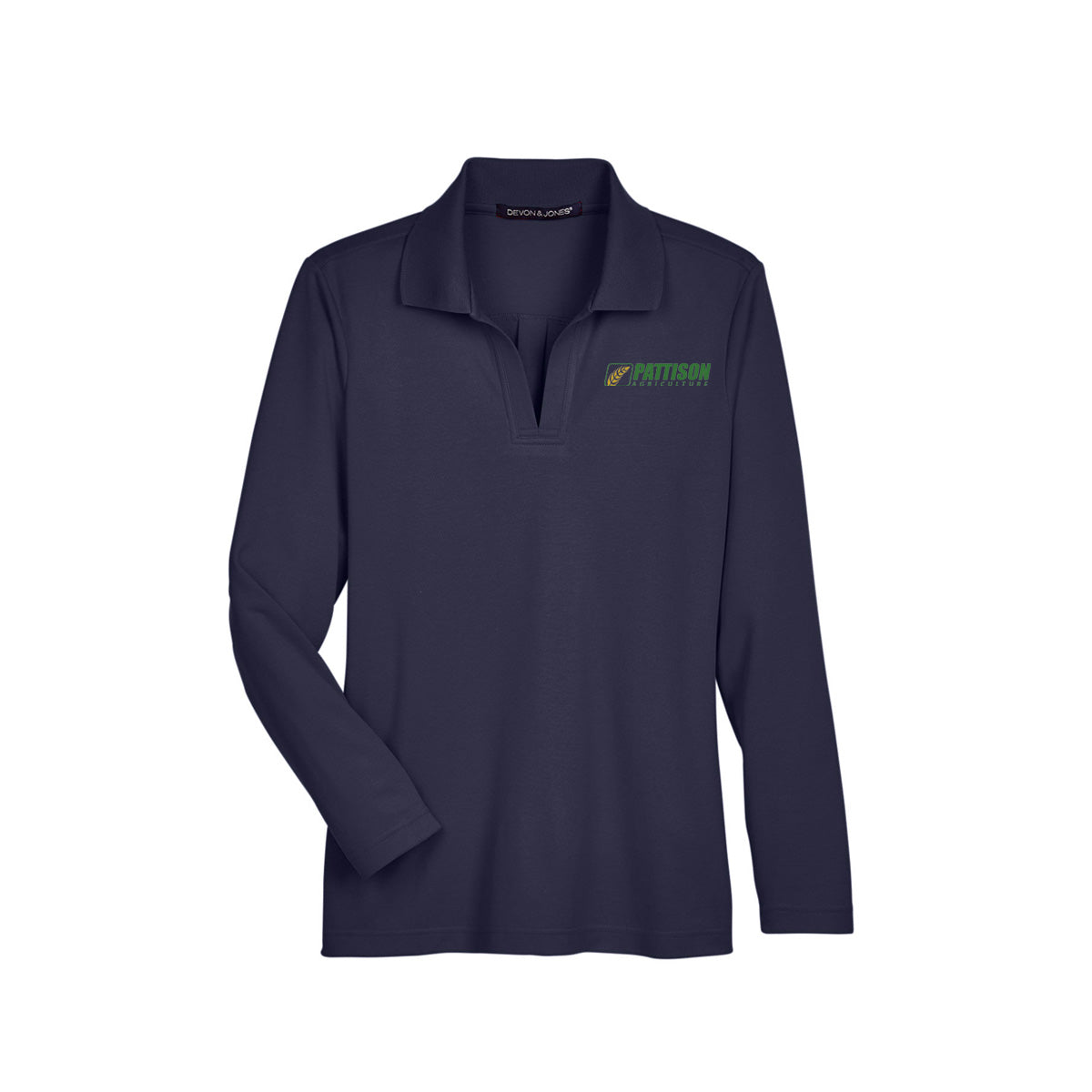 Ladies Devon & Jones Crownlux Performance Plaited Long Sleeve